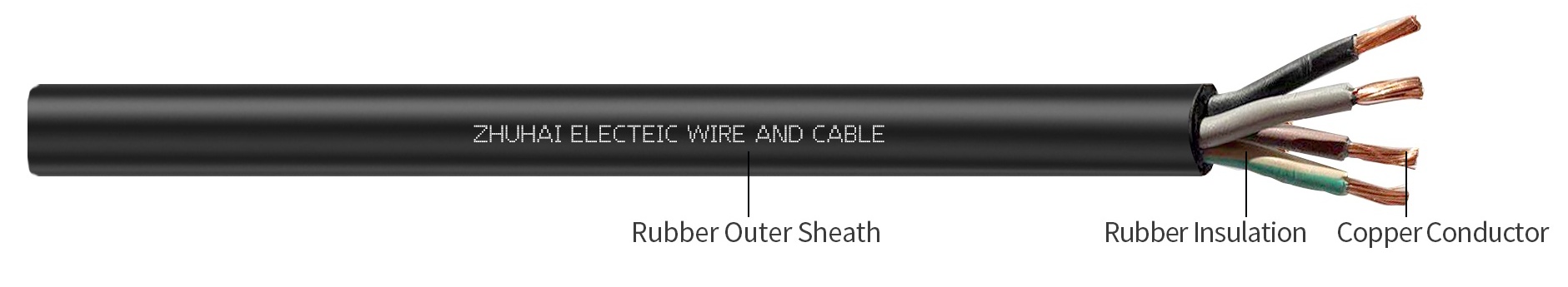 Heavy duty,Oil-resistant flexible Cable H07RN-F Rubber cable